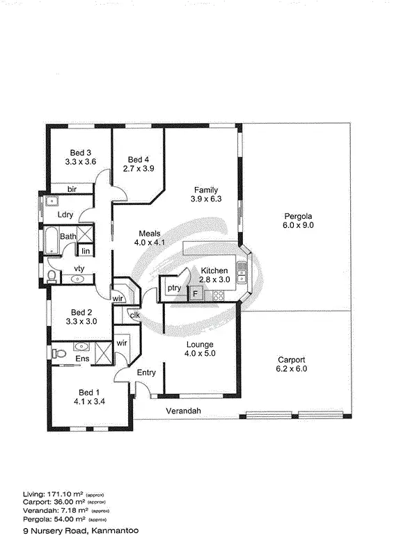 Floorplan of Homely house listing, 9 Nursery Road, Kanmantoo SA 5252