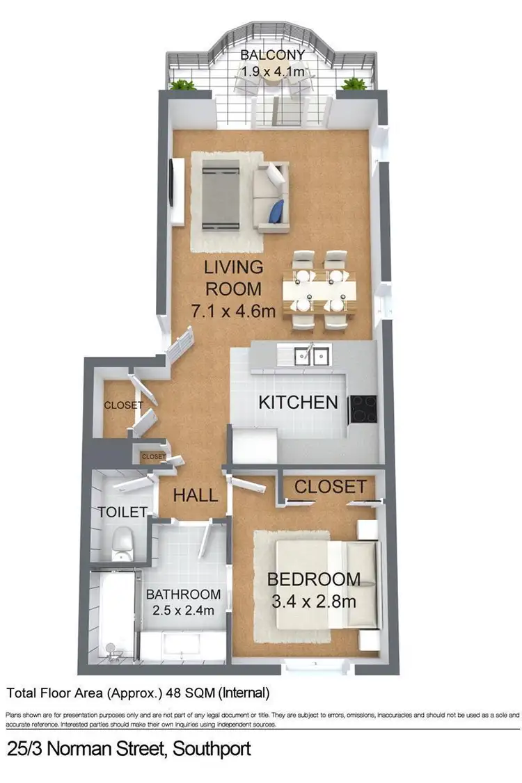 Floorplan of Homely apartment listing, 25/3 Norman Street, Southport QLD 4215