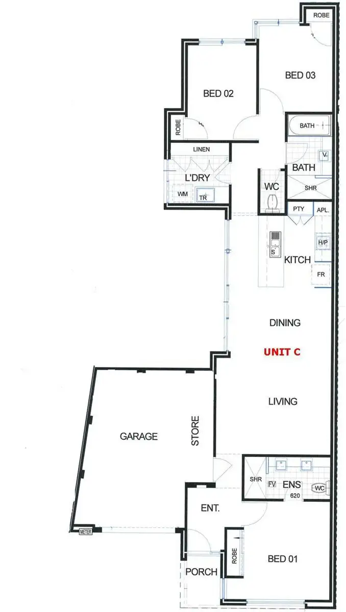 Floorplan of Homely villa listing, 17c Farris Street, Innaloo WA 6018