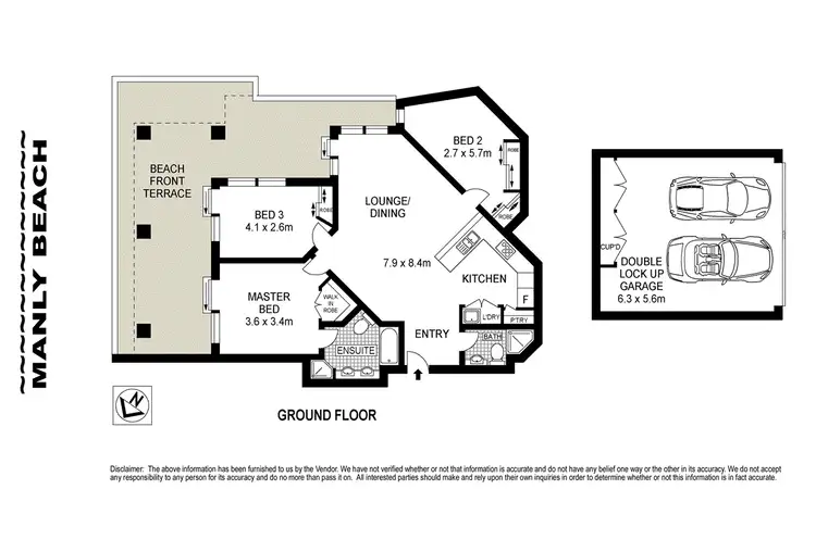 Floorplan of Homely apartment listing, 1/84-85 North Steyne, Manly NSW 2095