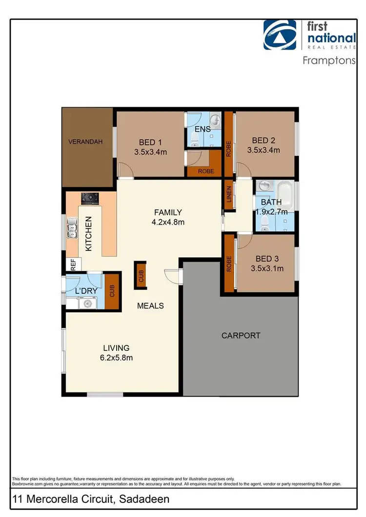Floorplan of Homely house listing, 11 Mercorella Circuit, Sadadeen NT 870