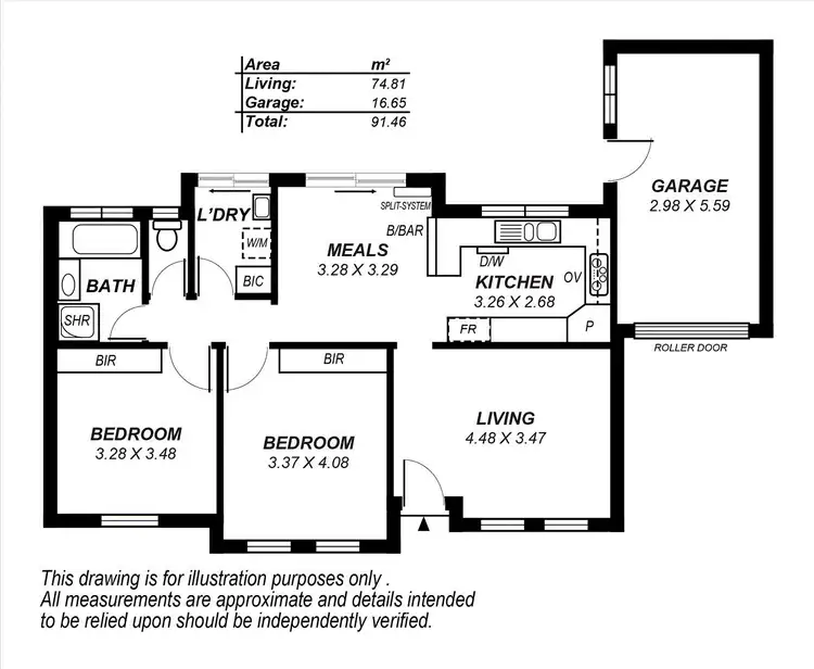 Floorplan of Homely unit listing, 1/542 Portrush Road, St Georges SA 5064