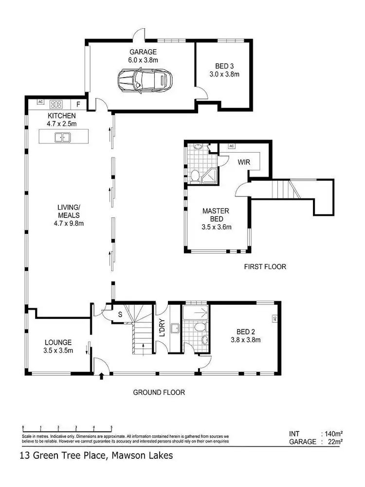 Floorplan of Homely house listing, 13 Greentree Place, Mawson Lakes SA 5095