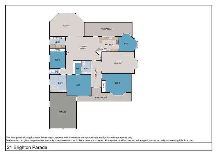 Floorplan of Homely house listing, 21 Brighton Parade, Culburra Beach NSW 2540