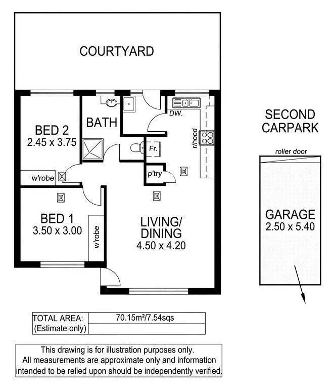 Floorplan of Homely unit listing, 7/208 Payneham Road, Evandale SA 5069