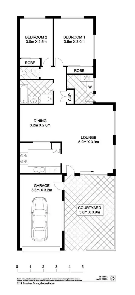 Floorplan of Homely unit listing, 2/11 Brooker Drive, Goonellabah NSW 2480