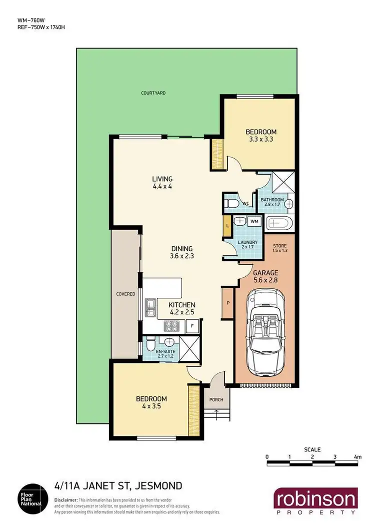 Floorplan of Homely villa listing, 4/11a Janet Street, Jesmond NSW 2299