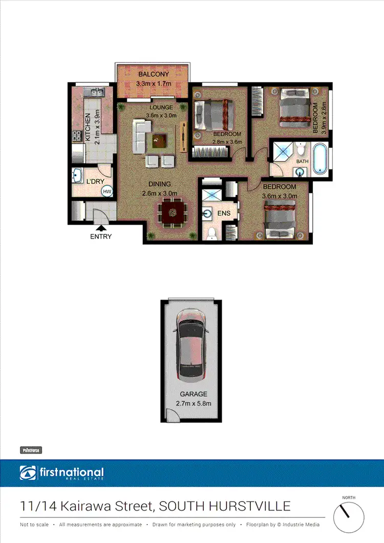 Floorplan of Homely apartment listing, 11/14-16 Kairawa Street, South Hurstville NSW 2221