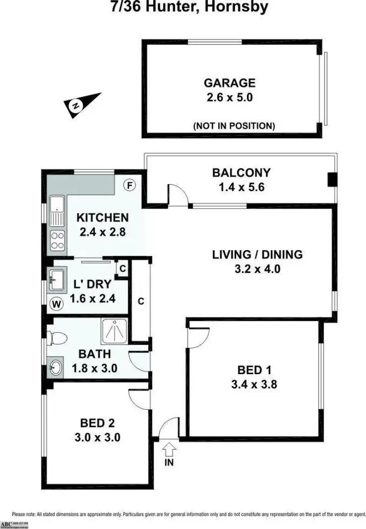 Floorplan of Homely unit listing, 7/36 Hunter Street, Hornsby NSW 2077
