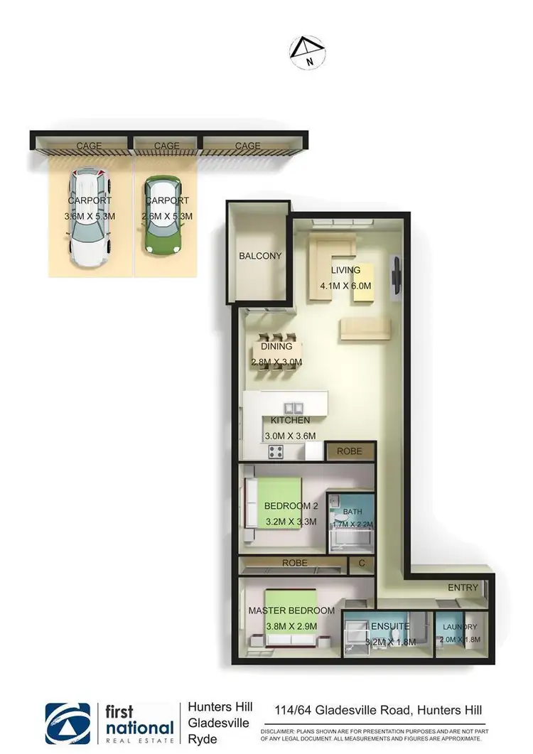 Floorplan of Homely apartment listing, 114/64 Gladesville Road, Hunters Hill NSW 2110
