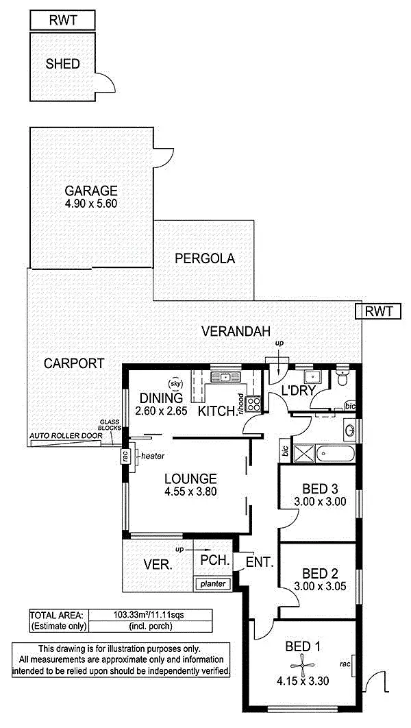 Floorplan of Homely house listing, 23 Douglas Street, Flinders Park SA 5025