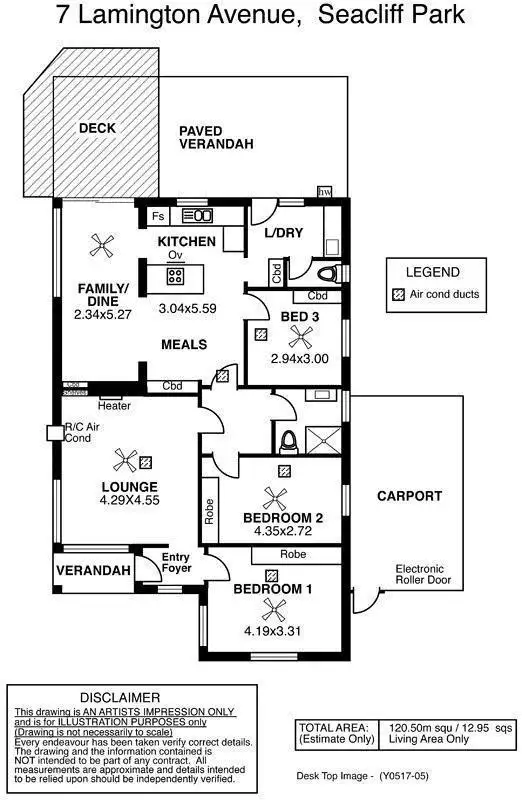 Floorplan of Homely house listing, 7 Lamington Avenue, Seacliff Park SA 5049