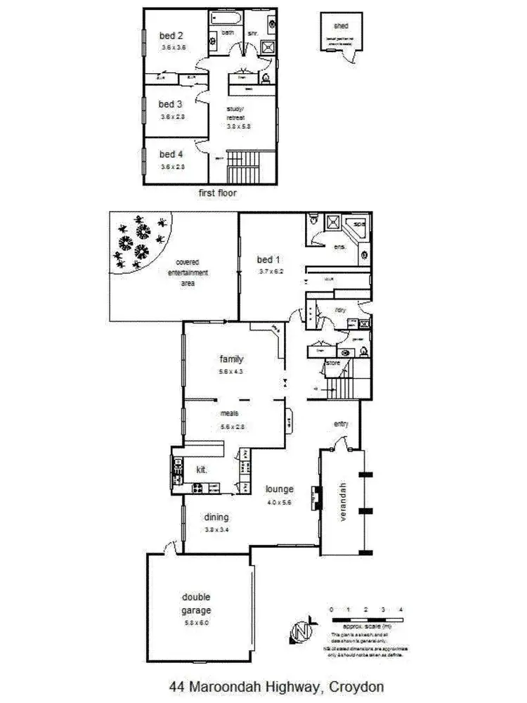 Floorplan of Homely house listing, 44 Maroondah Highway, Croydon VIC 3136