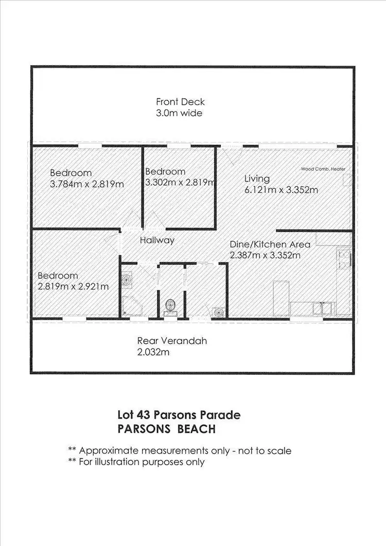 Floorplan of Homely house listing, 43 Parsons Parade, Parsons Beach, Minlaton SA 5575