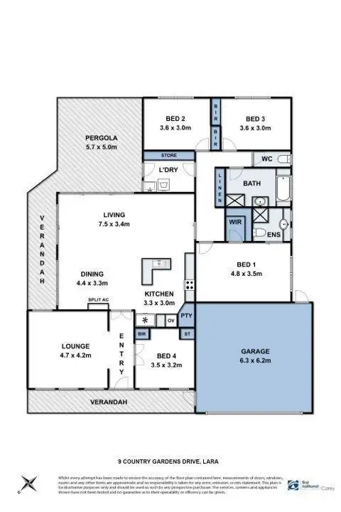 Floorplan of Homely house listing, 9 Country Gardens Drive, Lara VIC 3212