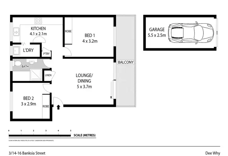 Floorplan of Homely unit listing, 3/14-16 Banksia Street, Dee Why NSW 2099