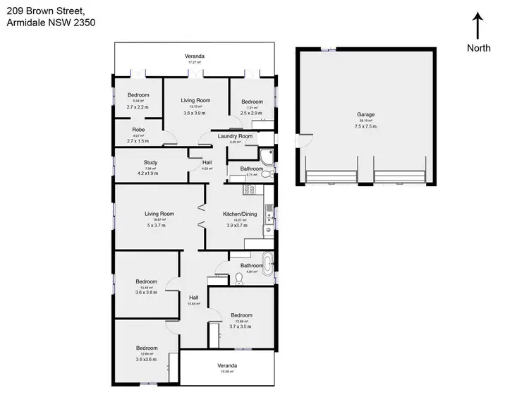 Floorplan of Homely house listing, 209 Brown Street, Armidale NSW 2350
