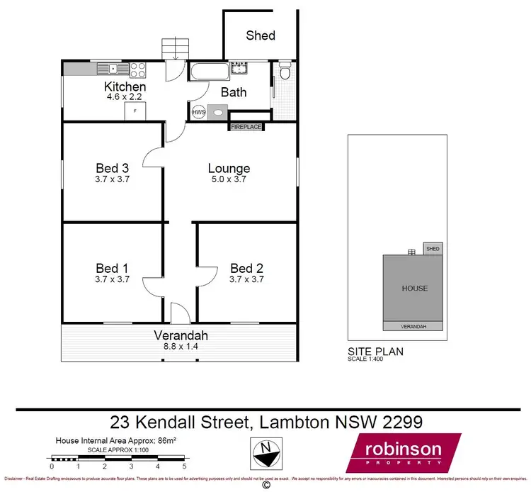 Floorplan of Homely house listing, 23 Kendall Street, Lambton NSW 2299