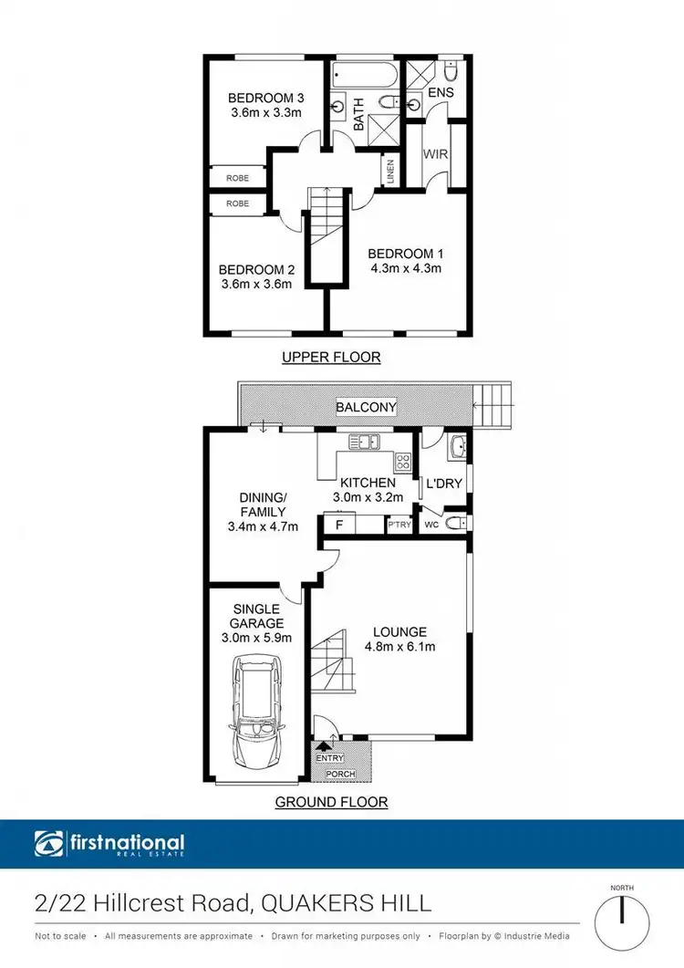 Floorplan of Homely townhouse listing, 2/22 Hillcrest Road, Quakers Hill NSW 2763