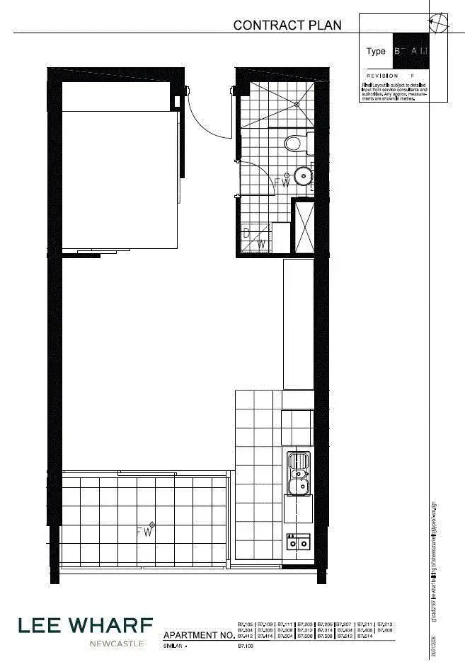 Floorplan of Homely studio listing, 415/14 Honeysuckle Drive, Newcastle NSW 2300