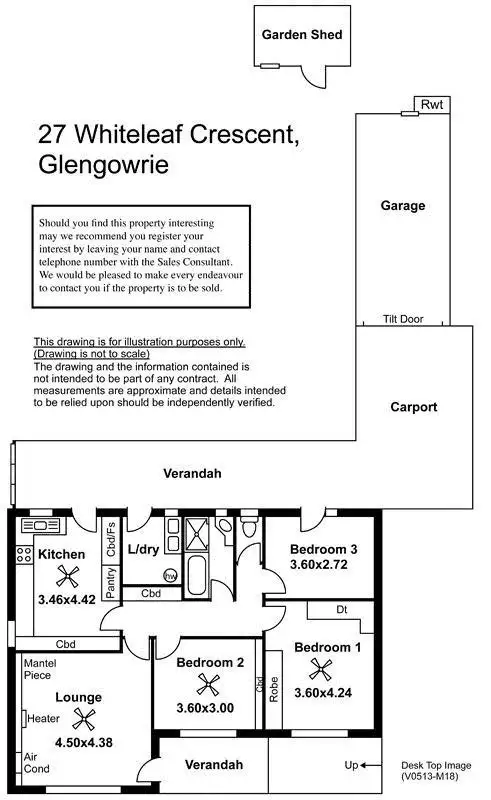 Floorplan of Homely house listing, 27 Whiteleaf Crescent, Glengowrie SA 5044