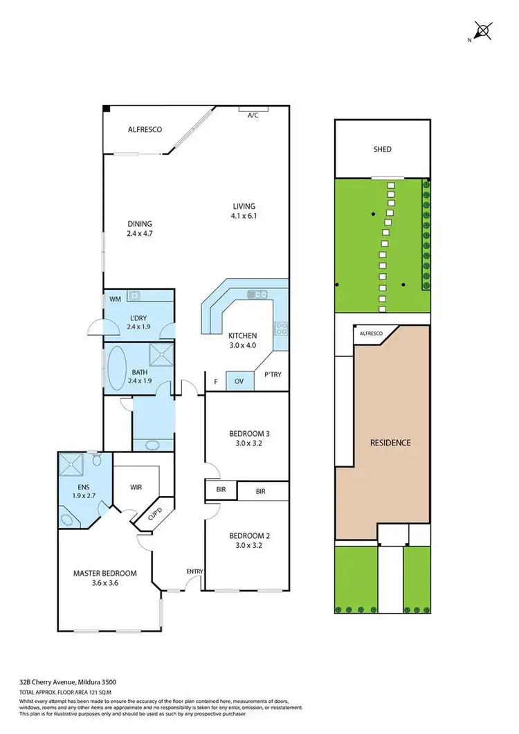 Floorplan of Homely townhouse listing, 32B Cherry Avenue, Mildura VIC 3500