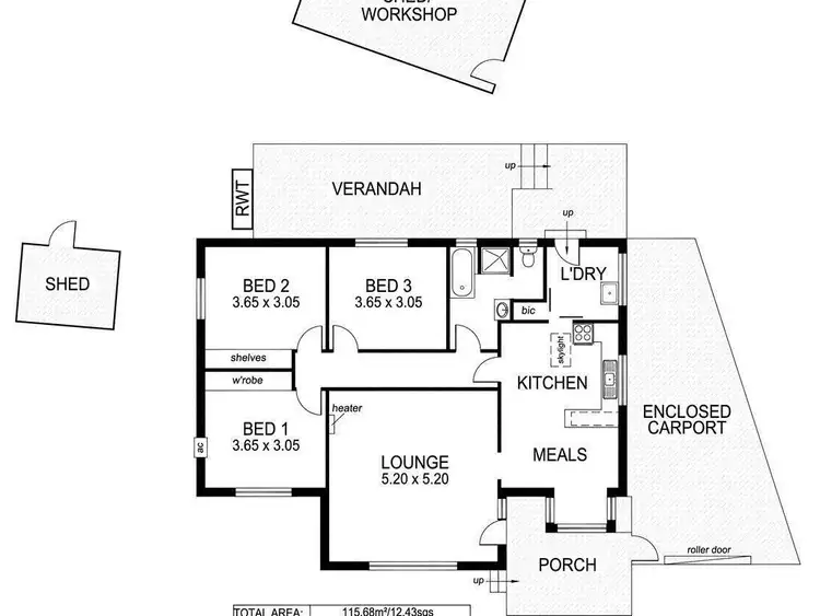 Floorplan of Homely house listing, 75 Glynville Drive, Hackham West SA 5163