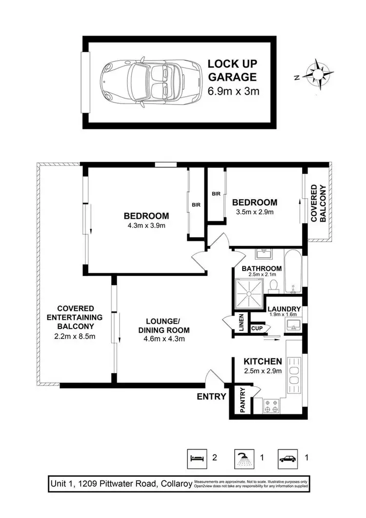 Floorplan of Homely apartment listing, 1/1209 Pittwater Road, Collaroy NSW 2097