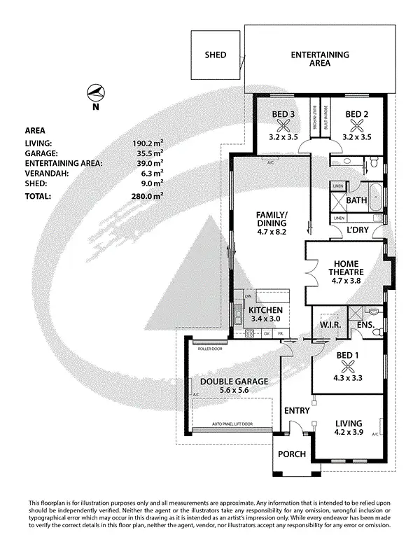 Floorplan of Homely house listing, 42 O'Donnell Drive, Littlehampton SA 5250