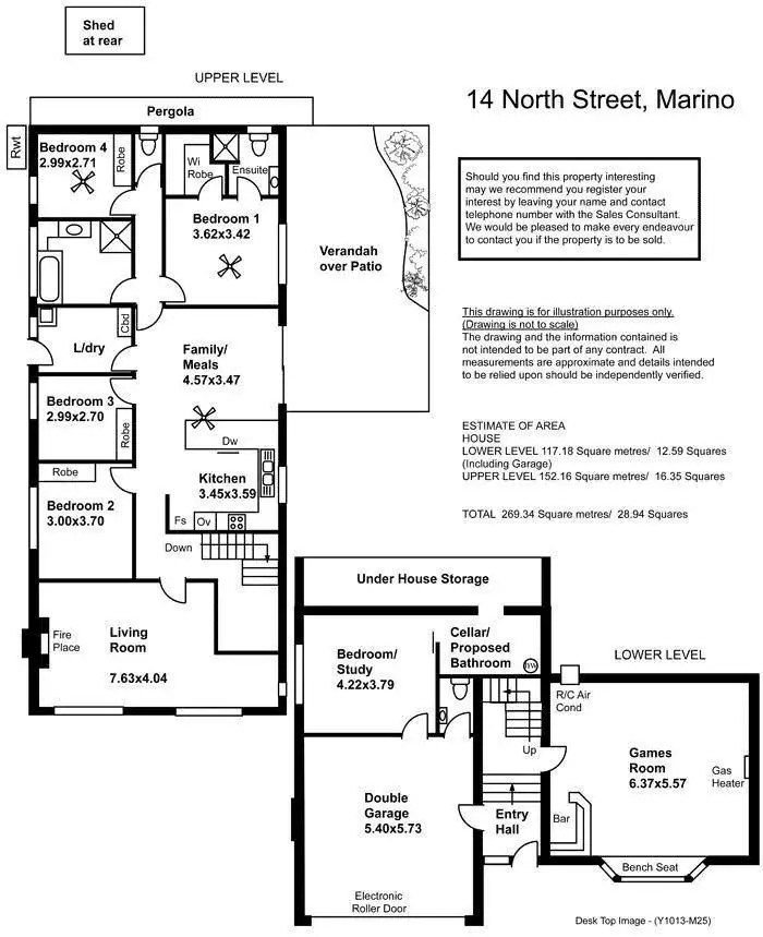 Floorplan of Homely house listing, 14 North Street, Marino SA 5049
