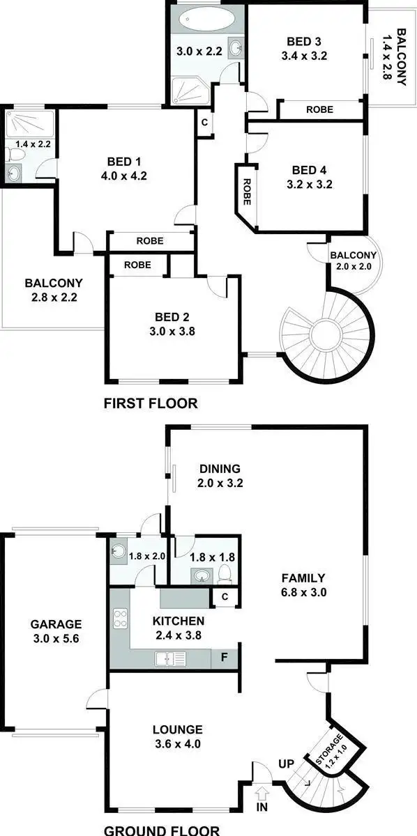 Floorplan of Homely semi-detached listing, 37 Buckland Street, Greenacre NSW 2190