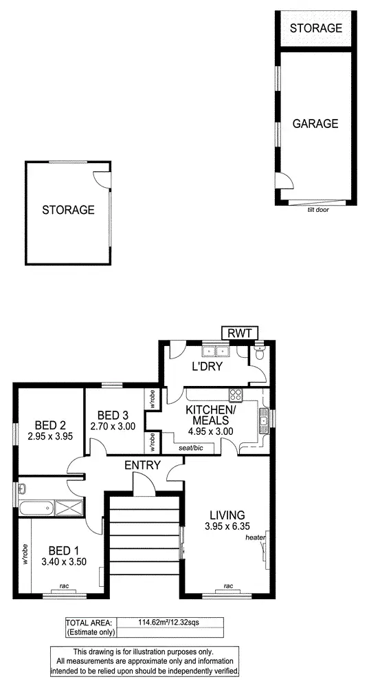Floorplan of Homely house listing, 1 Letcher Road, Oaklands Park SA 5046