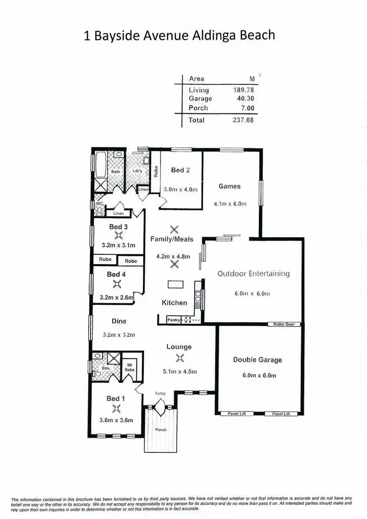 Floorplan of Homely house listing, 1 Bayside Avenue, Aldinga Beach SA 5173