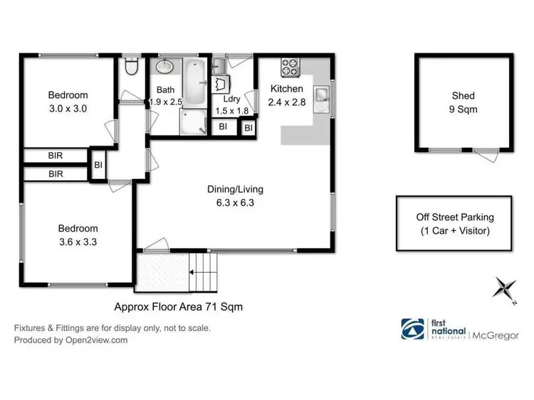 Floorplan of Homely unit listing, 2/32 Brent Street, Glenorchy TAS 7010