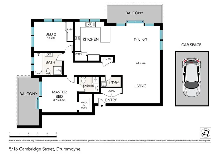 Floorplan of Homely apartment listing, 5/16 Cambridge Road, Drummoyne NSW 2047