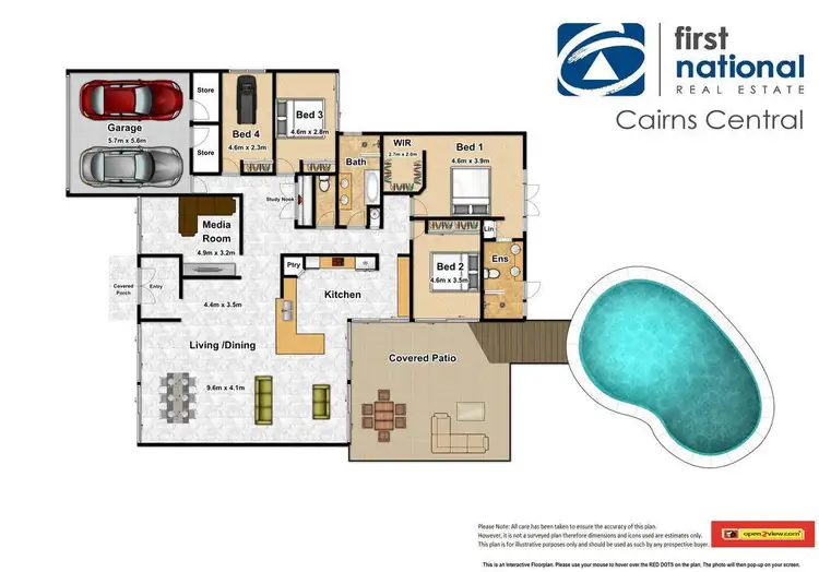 Floorplan of Homely house listing, 5 Turtle Close, Clifton Beach QLD 4879