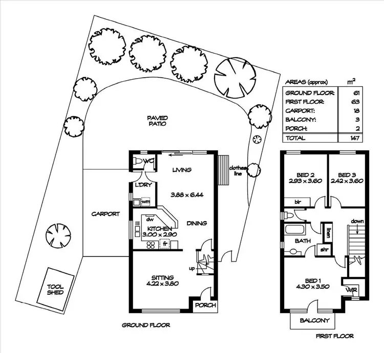 Floorplan of Homely townhouse listing, 18/67 Conyngham Street, Glenside SA 5065