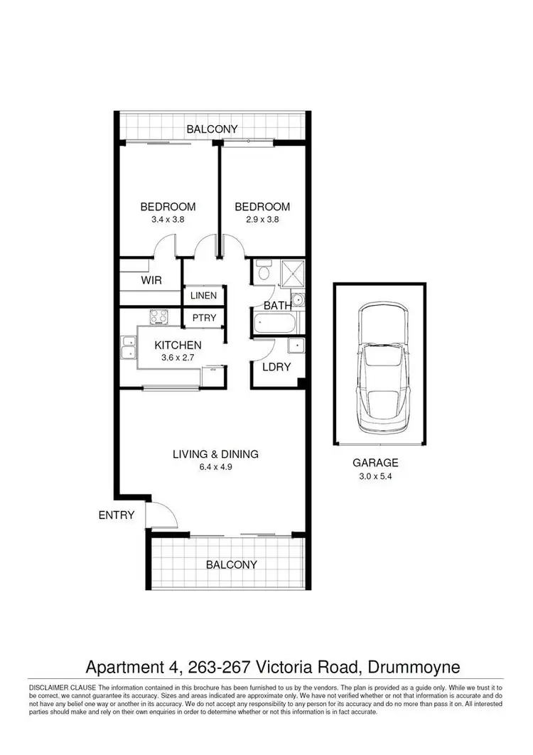 Floorplan of Homely apartment listing, 4/263-267 Victoria Road, Drummoyne NSW 2047