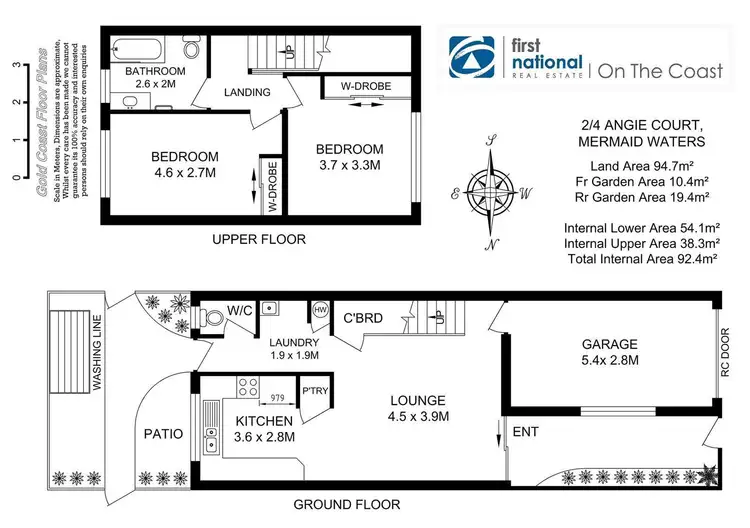 Floorplan of Homely unit listing, 2/4 Angie Court, Mermaid Waters QLD 4218