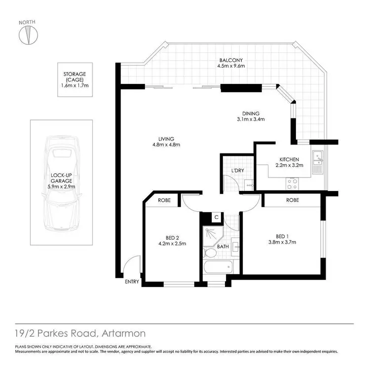 Floorplan of Homely apartment listing, 19/2 Parkes Road, Artarmon NSW 2064