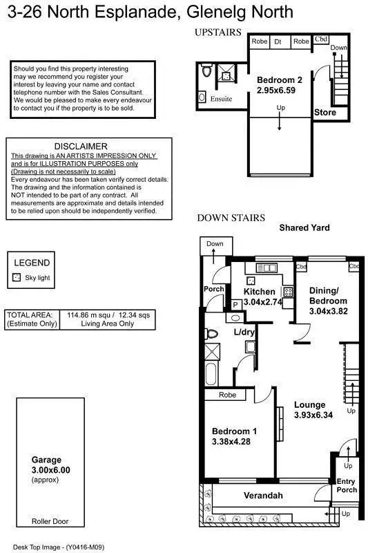 Floorplan of Homely unit listing, 3/26 North Esplanade, Glenelg North SA 5045