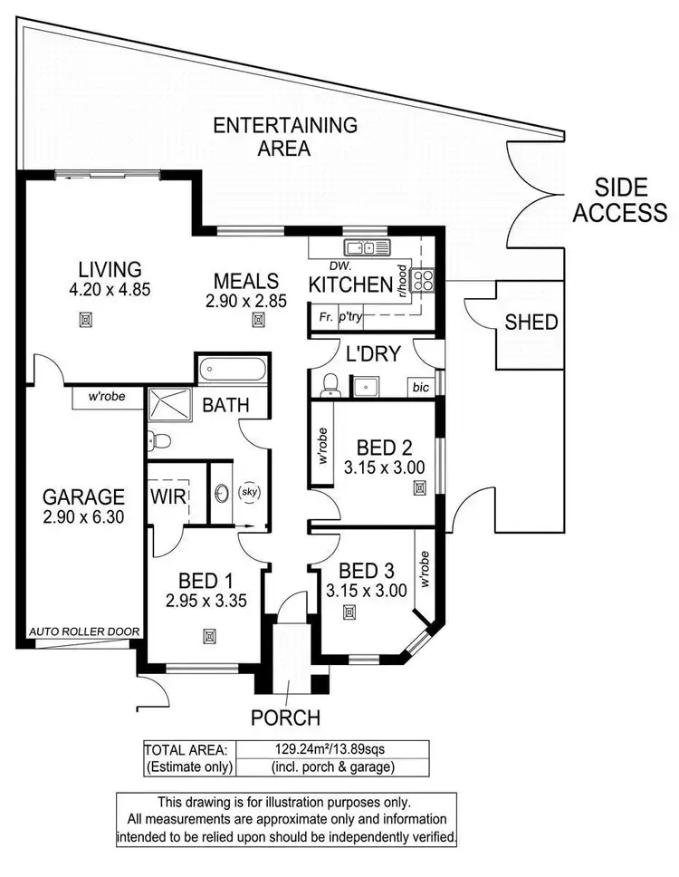 Floorplan of Homely house listing, 1C Vinall Street, Dover Gardens SA 5048