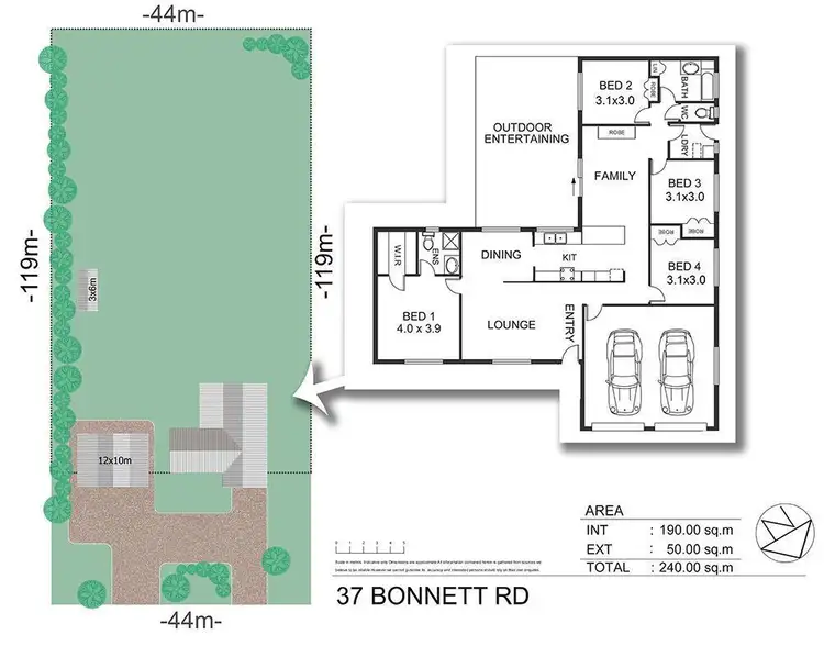 Floorplan of Homely house listing, 37 Bonnett Road, Mount Low QLD 4818