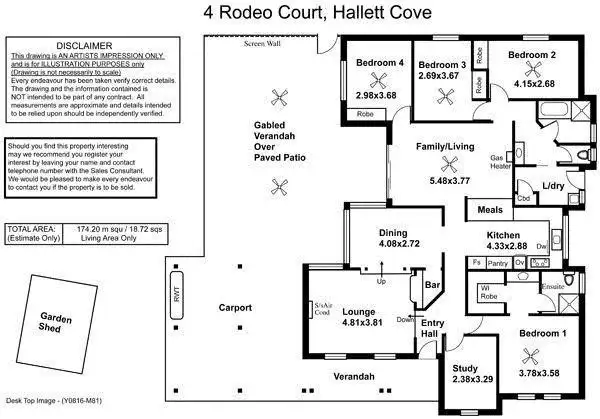 Floorplan of Homely house listing, 4 Rodeo Court, Hallett Cove SA 5158