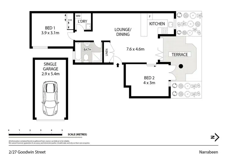 Floorplan of Homely unit listing, 2/27 Goodwin Street, Narrabeen NSW 2101