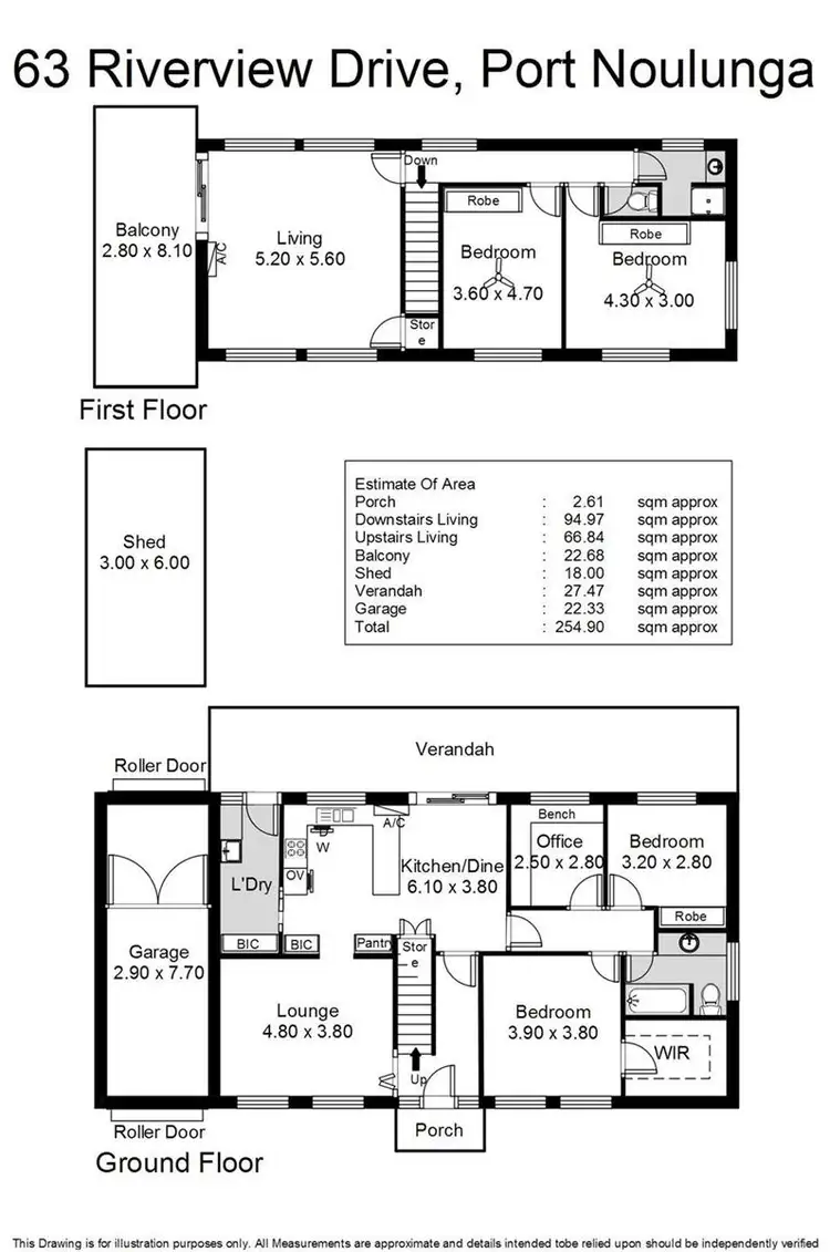 Floorplan of Homely house listing, 63 Riverview Drive, Port Noarlunga SA 5167