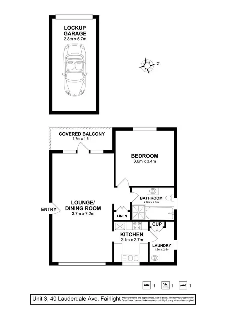 Floorplan of Homely apartment listing, 3/40 Lauderdale Avenue, Fairlight NSW 2094