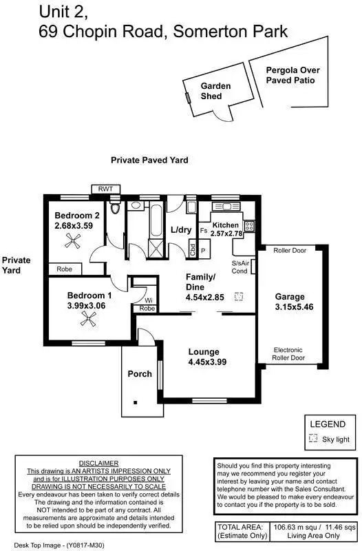 Floorplan of Homely house listing, 2/69 Chopin Road, Somerton Park SA 5044