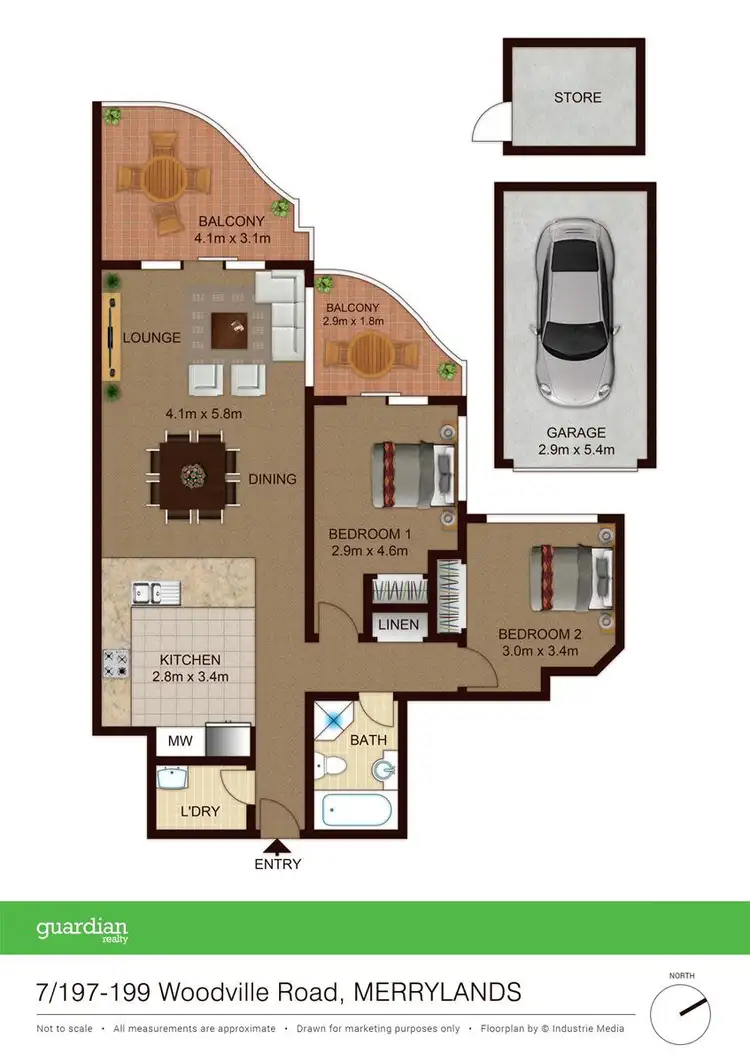 Floorplan of Homely apartment listing, 7/197-199 Woodville Road, Merrylands NSW 2160