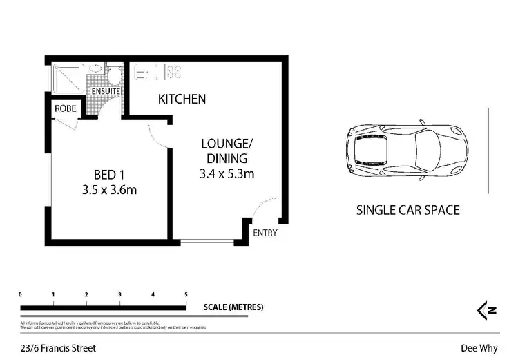 Floorplan of Homely unit listing, 23/6 Francis Street, Dee Why NSW 2099